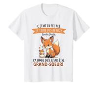 Petite Renard Fille Enfant - Annonce Future Grande Soeur T-Shirt