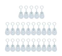 Petite roue de poulie, 25 pièces, bloc d'arrachage de poulie simple, système de poulie de corde à linge, poulie de câble, crochet pivotant robuste pour système de levage,