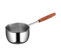 Petite sauce avec verser le jet de 500 ml en acier inoxydable mini chauffeur de beurre avec poignée en bois pour la cuisson l'huile chaude, sauce, fusion au beurre, poêle