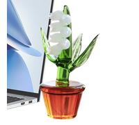 Petite sculpture de la vallée - Décoration intérieure de statue florale, décoration de bureau sculptural - Pour étagère ou table de chevet, ornement décoratif en verre sans effort : texture