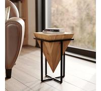 Petite sellette en bois d'acacia et métal - shanghai