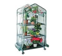 Petite serre de jardin avec roues verrouillables, 3/4 niveaux, serre extérieure pour l'hiver, système de jardinage intérieur pour cultiver des légumes et des fleurs