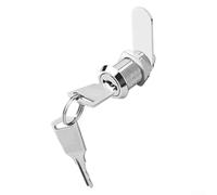 Petite serrure à came en alliage de zinc avec deux clés de rechange, convient pour armoires, boîtes aux lettres, armoires de classement et boîtes lumineuses pour un verrouillage fiable (16 mm)