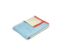 Petite serviette en coton bleu, Oeko-Tex, motif graphique - Hübsch, Block - 50x10x1 cm