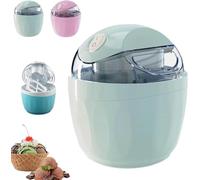 Petite sorbetière automatique Mini Home avec cuve de congélation intégrée | Machine à glace compacte électrique à tasse tourbillon, fonctionnement en une touche et nettoyage facile pour la, Bleu clair