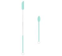 Petite spatule en silicone, 2 tailles, petite spatule de maquillage pour cosmétiques, résistante à la chaleur, réutilisable, petit grattoir fin pour mélanger les aliments