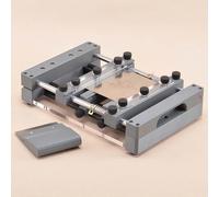 Petite station de sérigraphie, table de pâte à souder en maille d'acier, épaisseur réglable, imprimante de pochoir SMT pour prototypage de précision PCB (150 x 150 mm)