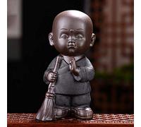 Petite Statue de Bouddha, Figurine de Moine, Sculptures de Yoga, décoration Artisanale en céramique, Ornements de Voiture, de Maison, Cadeau, C