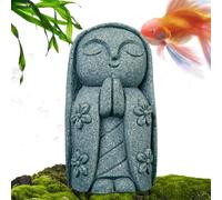 Petite statue de Bouddha - Statue de Bouddha en pierre pour l'extérieur | Bonheur Décoration bouddhiste Rayonnement positif pour méditation Yoga Apaisante Chambre d'aquarium