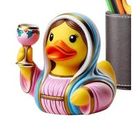Petite Statue, Statue créative en résine de 3,5 Pouces Jésus Canard | Sculpture de Bureau, Animaux Miniatures, décoration d'intérieur, décoration chrétienne pour Les Anniversaires de Pendaison de