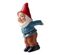 Petite Statuette de Nain, Figurine Miniature De Nain pour Pots De Fleurs Suspendue, Figurines Drôles Ornements Thème Santa en Résine pour Jardin Terrasse Allée