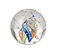Pfronten Petite sulfure, Spirale Multicolore avec Bulles. Rêve Boule, Boule de Verre, Presse-Papier, Désir-Boule