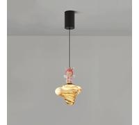 Petite Suspension créative et personnalisée pour Chambre à Coucher, Jolie Lampe Suspendue en métal et Verre, Design Chaleureux, luminaire décoratif pour Chambre d'enfant, Salle de Jeux, école, sa