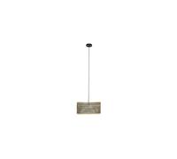 Petite suspension en bambou beige, E27, 1 ampoule - White Label, Isla - 33xP33x153 cm