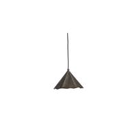 Petite suspension en fer marron, 1 ampoule, abat-jour ondulé - House Doctor, Flola - 30x30x18 cm