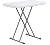 Petite table à hauteur variable d'appoint - JEOBEST - rectangulaire - pliante - Blanc - 76*50*74cm