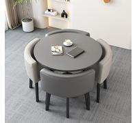 Petite table à manger ronde pour cuisine, petit déjeuner, bar et salle de conférence - 80 x 75 cm - Meuble élégant avec chaises pour la maison et la salle à manger