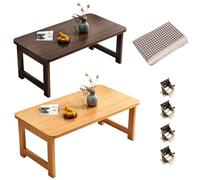 Petite Table À Thé Pliable De Tatami, Table De Sol À Thé Chinois en Bamboo, Table Basse De Salon Japonaise,pour Le Salon,La Salle À Manger,Le Thé(Walnut,L 120 x W 48 x H 60cm)