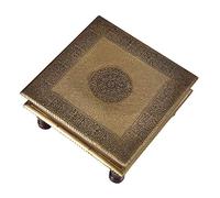 Petite table Aroon L en Bois avec incrustations en Laiton, de l´inde, 30 x 30 x 15 cm Casa Moro MA25-70