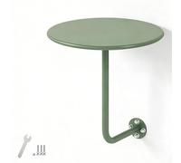 Petite Table Basse De Bar Ronde Murale, Bureau D'appoint Flottant en Forme De L, Bureau Flottant Peu Encombrant, for Le Thé Café Shop Milk Tea Shop(Vert Clair,30cm)