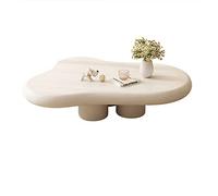 Petite table basse en forme de nuage de 99,1 cm, table basse en panneau de fibres, table d'appoint moderne pour salon, maison, bureau, pieds robustes, petite table basse moderne