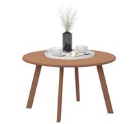 Petite table basse - Outsunny - ronde - avec patins antidérapants - cadre en métal - pour jardin, terrasse - Ø 70 x 42 cm - orange