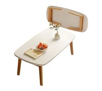 Petite table basse rectangulaire pliable et portable - Design japonais minimaliste - Pour chambre à coucher, salon, balcon - Pas de montage nécessaire - Solution d'économie d'espace