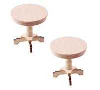 Petite table basse ronde à l'échelle 1:12 fabriquée à partir de bois naturel pour présenter des maquettes, table miniature en bois naturel