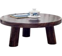 Petite table basse ronde en bois de style japonais - Design simple - Élégant meuble de salon - Taille compacte pour les petits espaces - Idéale pour l'heure du thé