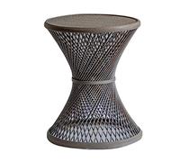 Petite table basse ronde en forme de sablier rétro pour salon et chambre à coucher, idéale pour les petits espaces, utilisation en intérieur et en extérieur, table d'appoint de style rustique