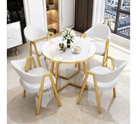 Petite table basse ronde et chaise 80 cm en cuir moderne pour maison, salon, bureau, réception, conférence, balcon, club