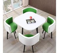 Petite table basse ronde et chaise pour bureau, réception, réunions et négociations, design élégant encastré pour les petits espaces, parfait pour les magasins et les salons.