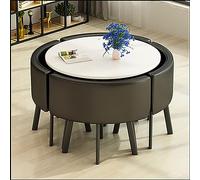 Petite table basse ronde pour bureau, réception, table encastrée et chaise combo pour réunions, négociation et vente de magasins, design moderne, meuble peu encombrant
