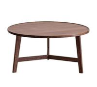 Petite Table Basse Table Basse Ronde en Bois Massif, Table à thé Moderne et légère, Table d'appoint de Salon Nordique Table D'appoint(80cm)