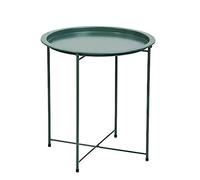 Petite table basse Table d'appoint pliante en métal, table d'appoint ronde, petite table pliable d'appoint, plateau de table d'extrémité ronde, à côté de la table du canapé, table de collation for sal