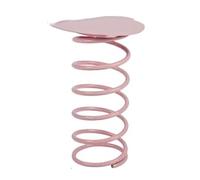 Petite table basse, table d'appoint pour petits espaces, structure métallique, idéale pour une utilisation en intérieur et en extérieur, base à ressort, table de décoration d'intérieur
