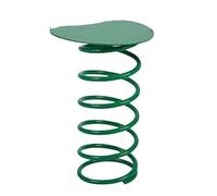 Petite table basse, table d'appoint pour petits espaces, structure métallique, idéale pour une utilisation en intérieur et en extérieur, base à ressort, table de décoration d'intérieur