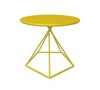 Petite table basse, table d'appoint, table d'angle en fer forgé, table à thé à côté du canapé, table ronde, table de salon, table basse, table de nuit, petites tables (couleur : or)