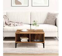Petite Table Centrale de salon Marron - LEMON® Table basse - Bois Ancien - 60x60x30cm 831 - Soldes