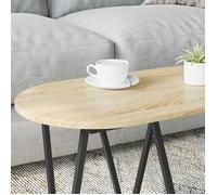 Petite Table Centrale de salon Marron - LEMON® Table basse - Chêne sonoma - 80x40x40.5cm 868 - Soldes