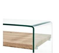 Petite Table Centrale de salon Transparent - LEMON® Table basse Clair 98x45x31cm - verre trempé 905 - Soldes