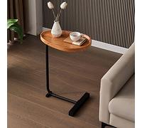 Petite table console moderne pour salon, réception et chambre à coucher, pieds en métal, étagère de rangement, noir et jaune, 45 x 30 x 60 cm