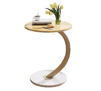 Petite table d'appoint à deux étages avec étagère de rangement ouverte. Table basse ronde élégante pour salon familial (couleur : A6) Table d'appoint polyvalente pour les maisons modernes