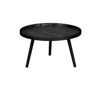 Petite table d'appoint en bois noir, empilable - Woood, Mesa - 60x60x34 cm
