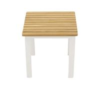 Venture Home - Petite table d'appoint extérieure carré en alu et teck Mexico Blanc Blanc G