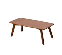 Petite table d'appoint multifonctionnelle Table en bois massif avec baie vitrée - Bureau à thé multifonction for chambre, balcon, espace de travail - Design compact Table basse peu encombrante pour pe