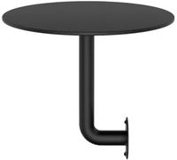 Petite table d'appoint murale en forme de L avec dessus en fer forgé pour pub et bistrot ronde pour café, thé, petit déjeuner, bar, noir (taille : 40 x 40 x 45 cm)