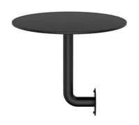 Petite table d'appoint murale en forme de L avec dessus en fer forgé - Table d'appoint ronde pour pub, petit déjeuner, bar, loisirs, restaurant, bistrot (noir, 35 x 35 x 45 cm)