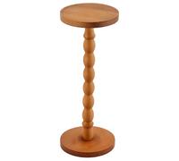 Petite table d'appoint ronde en bois massif pour économiser de l'espace avec base lestée pour chambre à coucher, canapé, baignoire, balcon, mobilier élégant et fonctionnel