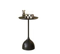 Petite table d'appoint ronde, idéale pour n'importe quelle pièce, table d'appoint de salon, table d'appoint, de chambre à coucher, table d'appoint avec structure métallique, idéale pour l'intérieur et